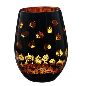 Way to Celebrate Two Tone Stemless Wine Glass Pumpkin